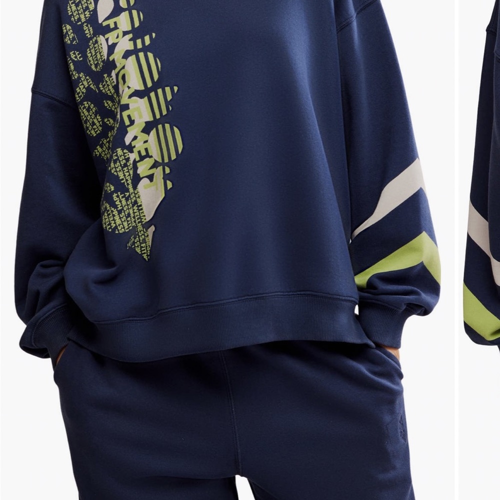 FP Movement by Free People Navy and Lime Sweater